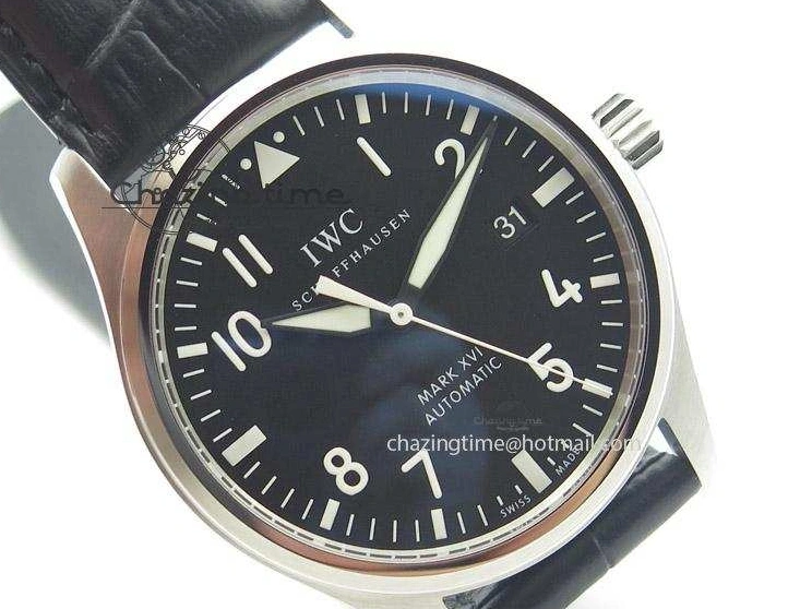 MIROTIME 0501 Mark XVI 1:1 Best Edition MK Maker SS Black Dial A2892 On Black Leather Strap Chic 7371